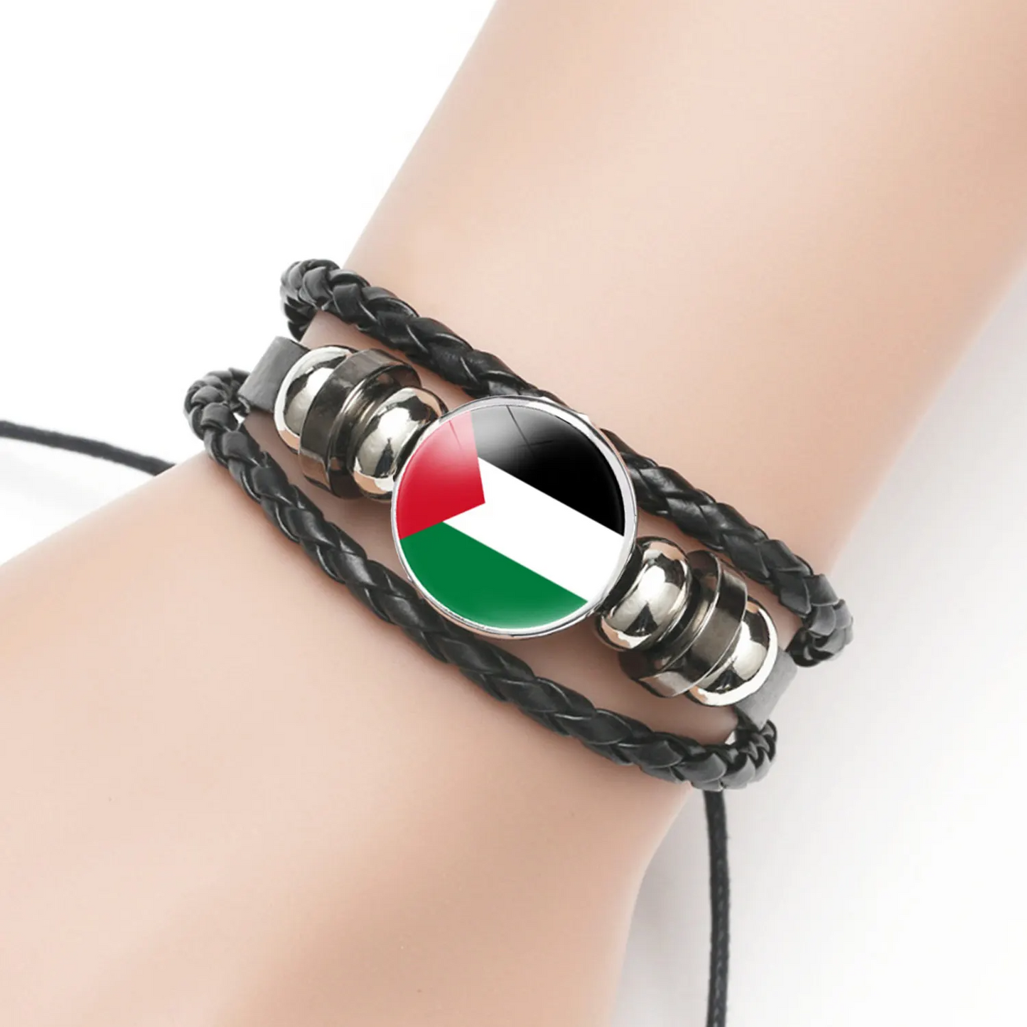 Palestinian Heritage Leather Bracelet