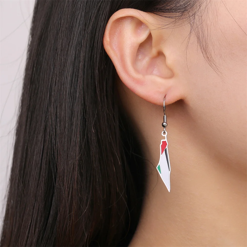 Palestine Map Shaped Earrings