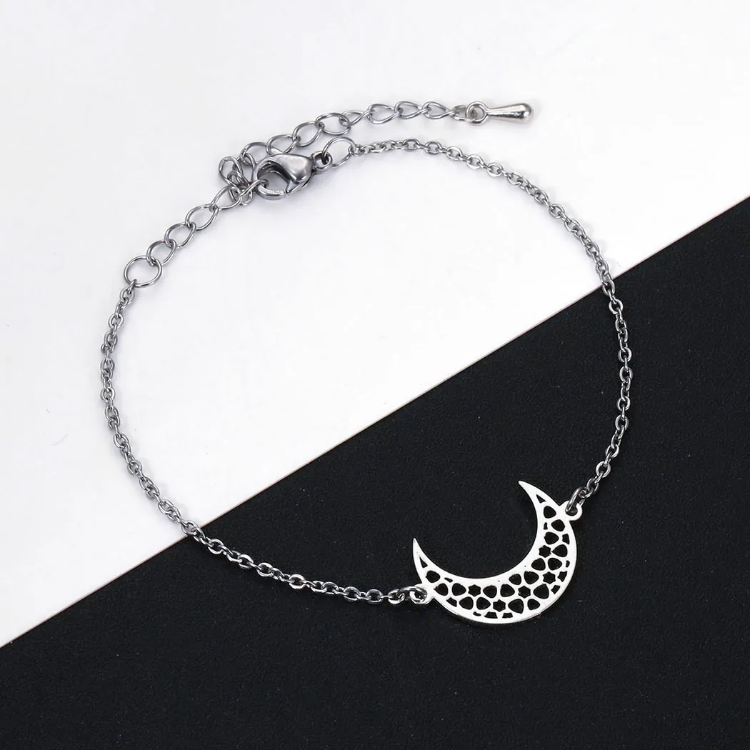 Lunar Elegance Adjustable Crescent Bracelet