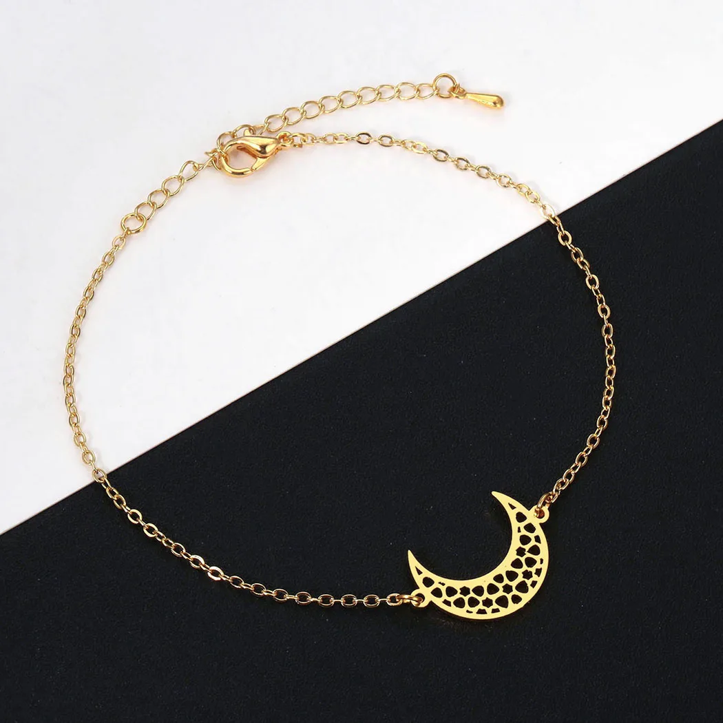 Lunar Elegance Adjustable Crescent Bracelet