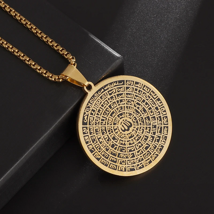 Intricate Mandala Scripture Pendant