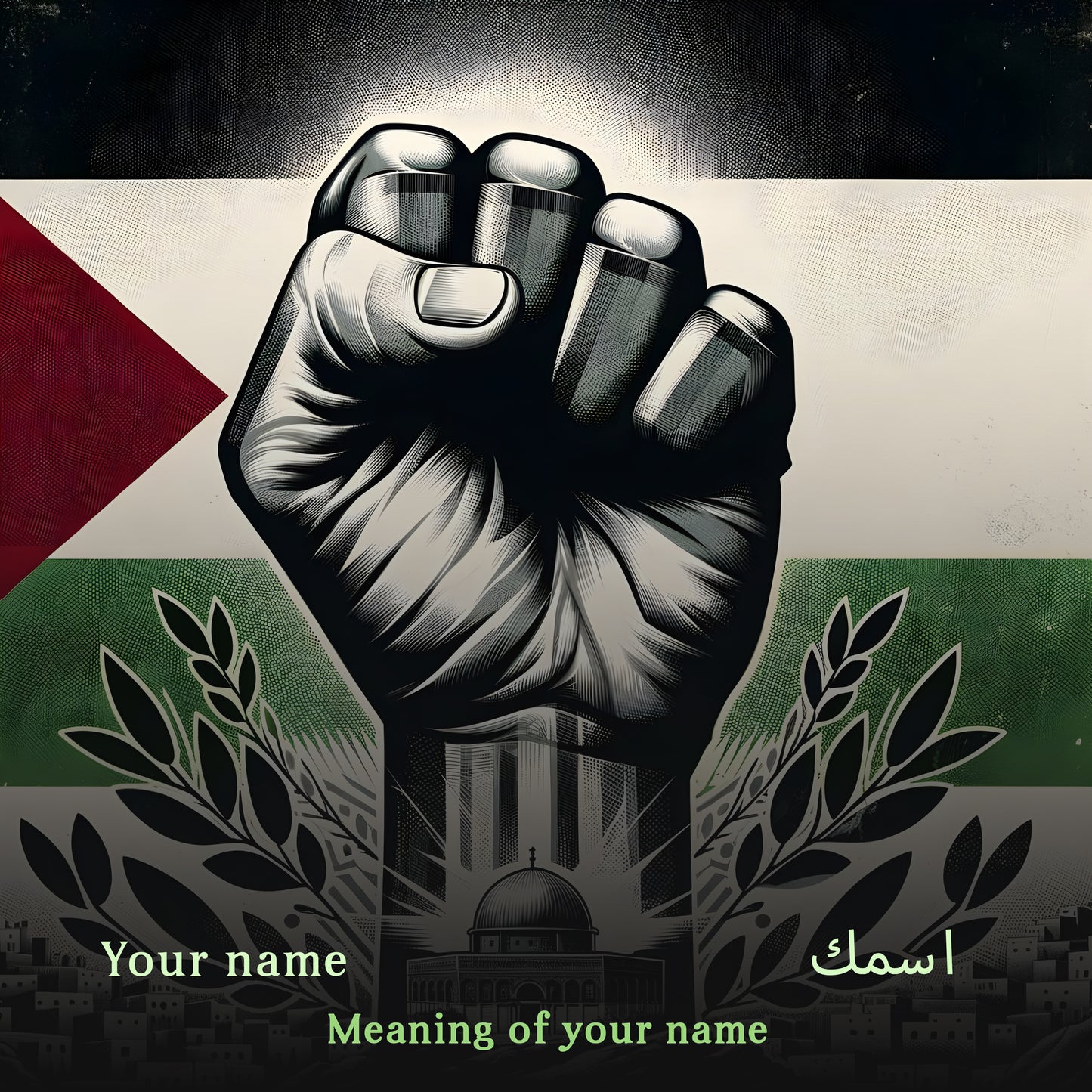 Resolute Rise: The Clenched Fist of Palestine