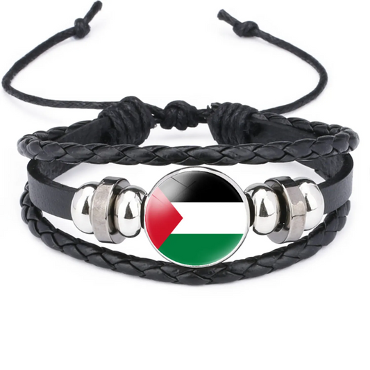 Palestinian Heritage Leather Bracelet