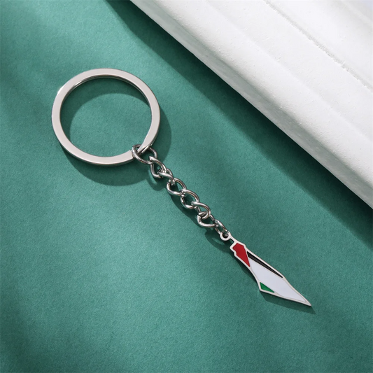 Palestine Map Solidarity Keychain