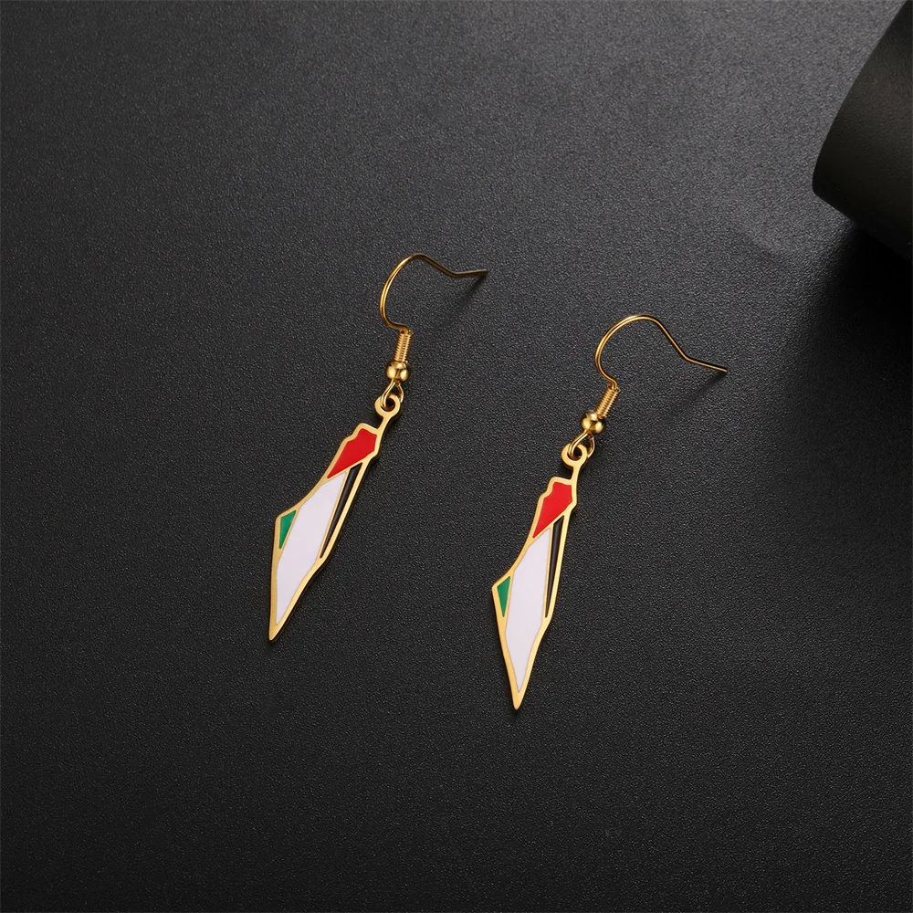 Palestine Map Shaped Earrings